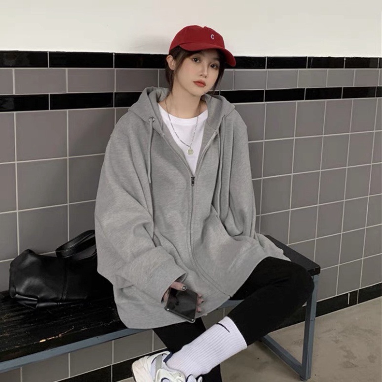 Áo khoác bomber nam nữ KHN1,Áo hoodie nỉ form rộng Oversize | BigBuy360 - bigbuy360.vn