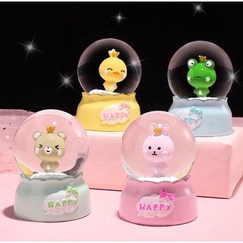 Quả Cầu Tuyết Có Đèn Phát Sáng Nhiều Hình Cute - Quà Lưu Niệm, Quà Tặng Sinh Nhật Ý Nghĩa