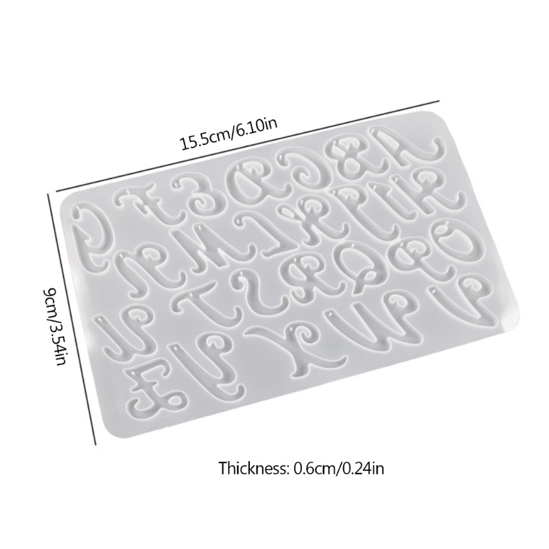 Sa Khuôn Silicone Làm Móc Khóa Hình Chữ Cái Tiếng Anh