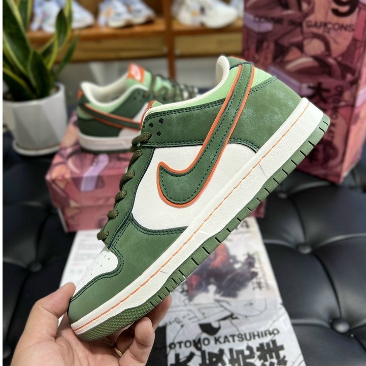 Giày Sneaker SB Dunk Xanh Rêu Cam|Sb Otomo Green Orange