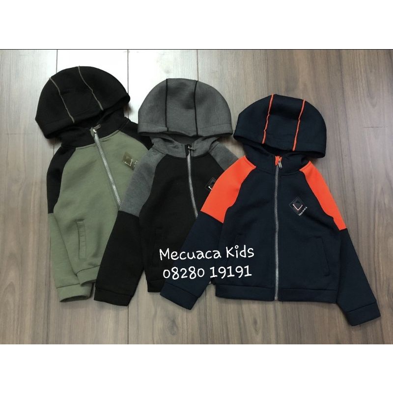 Áo khoác hoddie Kiabi chất nỉ thể thao cho bé trai xuất dư xịn