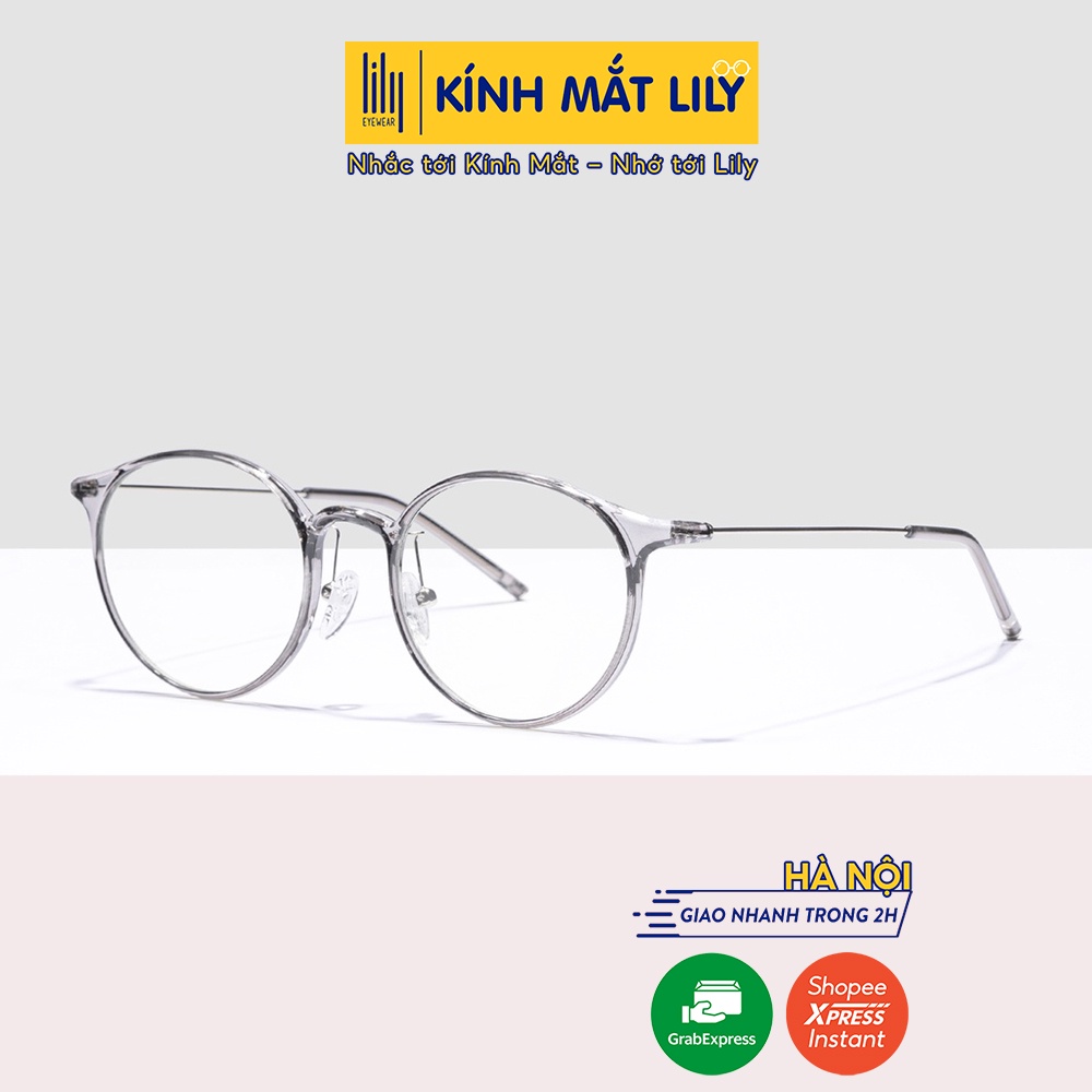 Gọng kính tròn nữ LILYEYEWEAR chất liệu nhựa thanh mảnh nhẹ nhàng màu sắc thời trang 7190