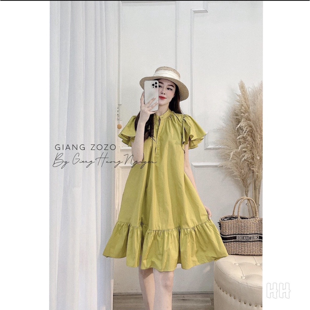Váy đầm bầu thiết kế xanh non phần đuôi cá xòe xinh xắn, váy size 40-75kg váy công sở,đi chơi, đi du lịch