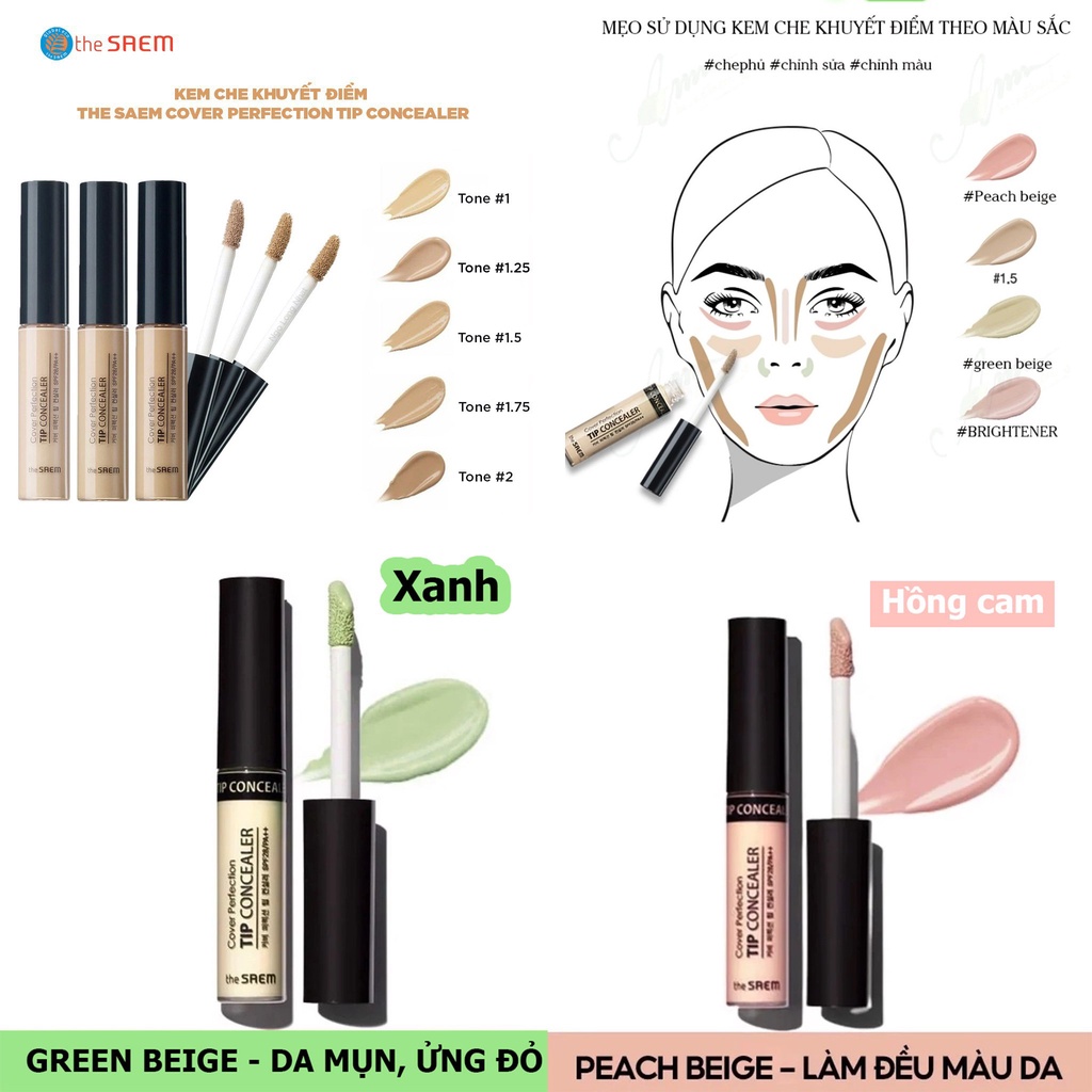 6.5gr Che khuyết điểm CO.VER PERFECTION TIP CONCEALER THS
