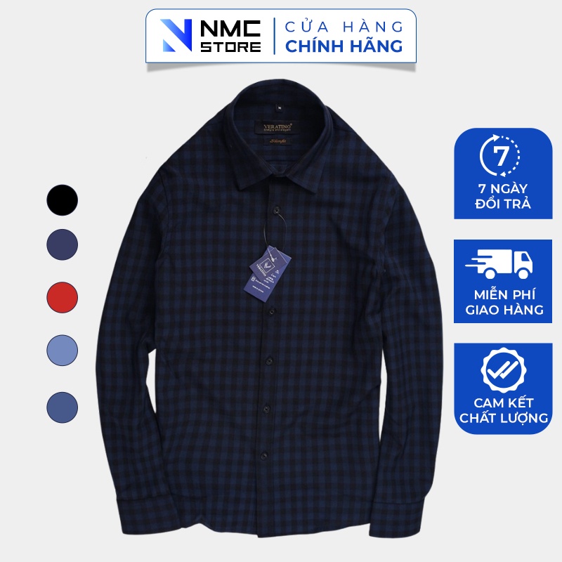 Áo Sơ Mi Nam Dài Tay Kẻ Sọc Caro Thời Trang Phom Slim Fit Chất Liệu Bền Đẹp - NMC STORE