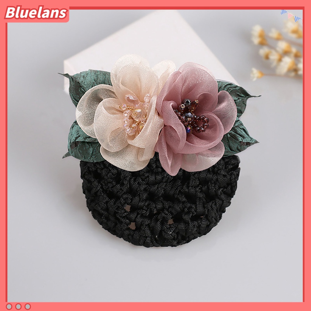 Dây Buộc Tóc Co Giãn Đính Hạt Và Hoa Ruy Băng Thanh Lịch Cho Nữ 48h