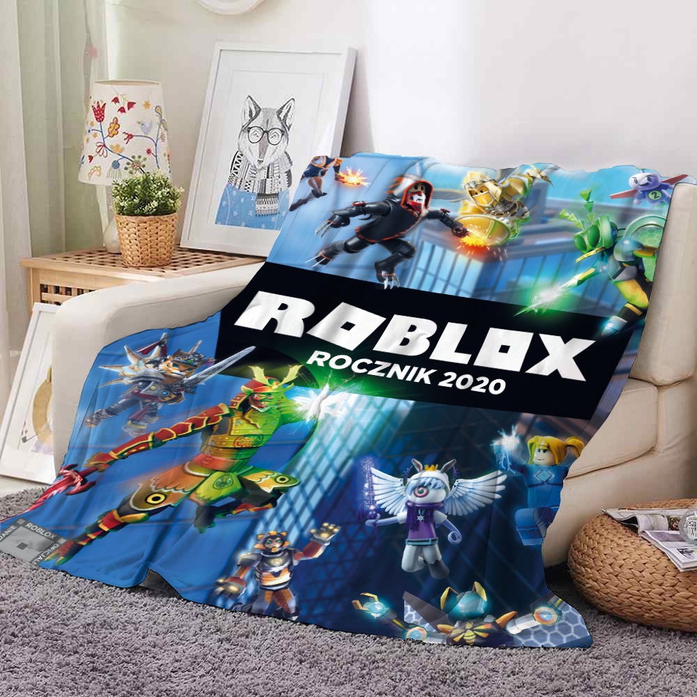75cmx100cm Roblox Flannel Chăn ✷ ❈ Anime In Hình Ném Chăn Kẻ Sọc Phòng Ngủ Phòng Khách Chăn Ấm Áp Mềm Cho Trẻ Em
