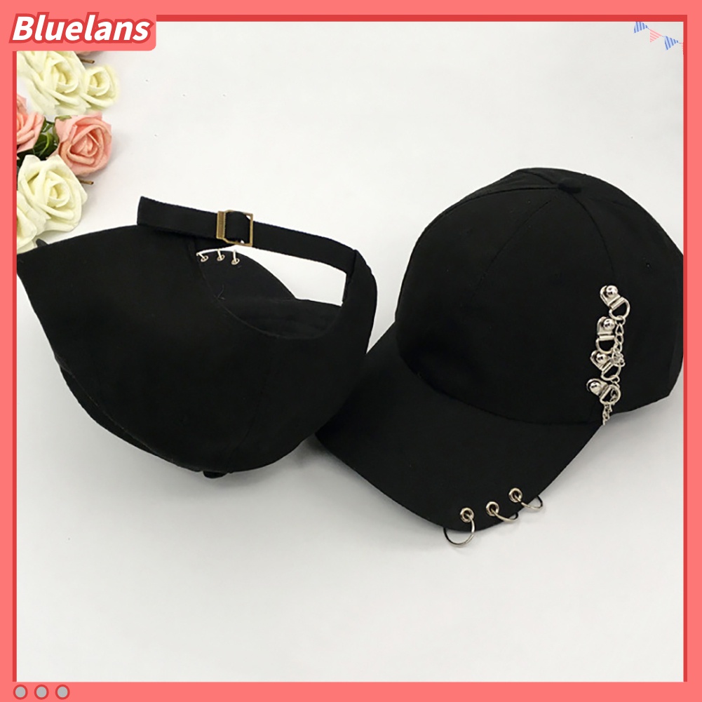 Mũ Lưỡi Trai Đính Khoen Kim Loại Phong Cách Hip Hop Thời Trang 48h