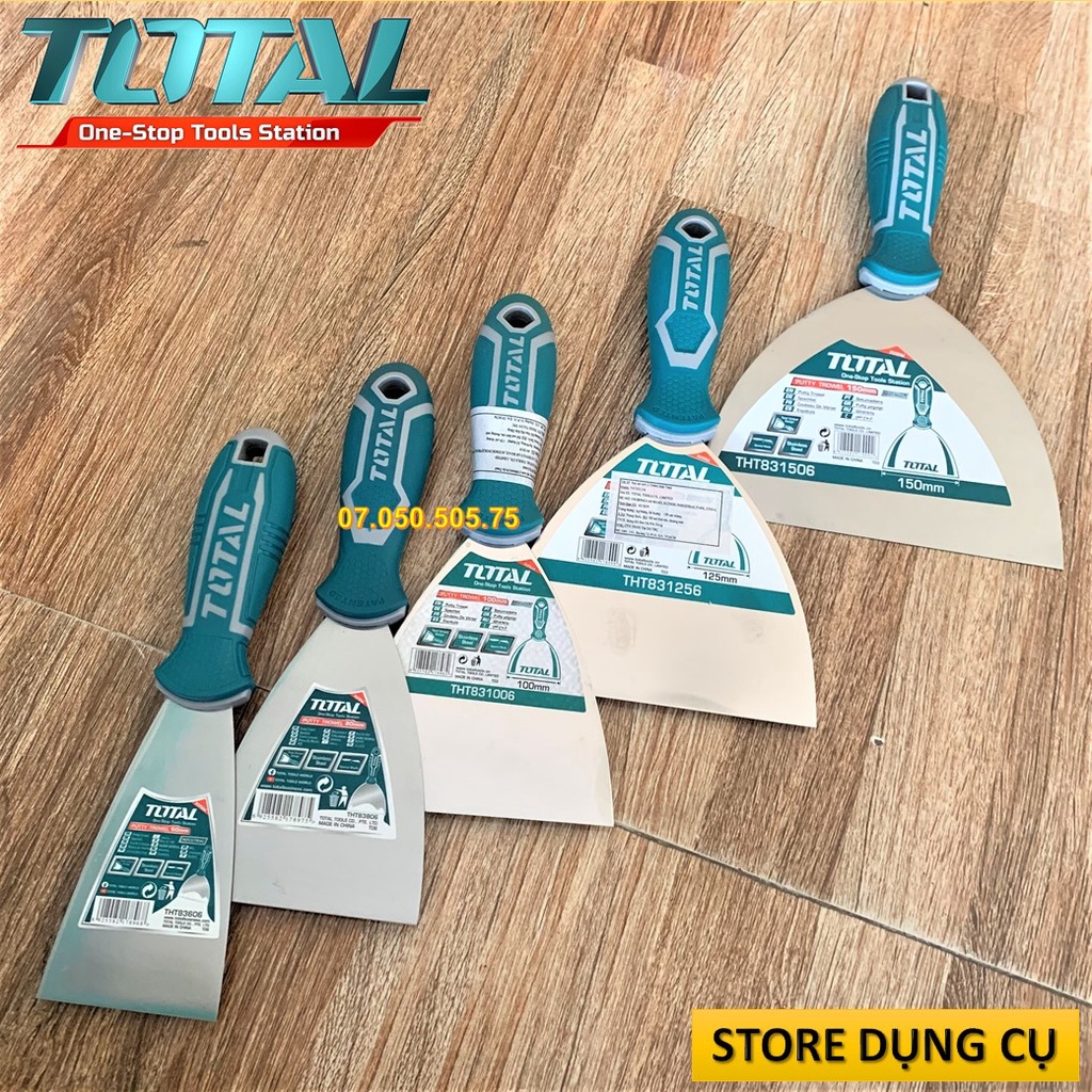 Bay sủi sơn cán nhựa Total 60 - 150mm THT83606 THT83806 THT831006 THT831256 THT831506 Dao cạo sơn,  cạo sàn, cạo tường