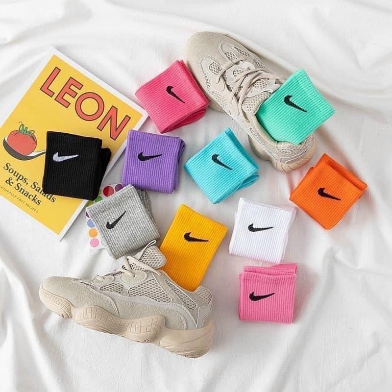 SET 10 ĐÔI TẤT MÓC CỔ CAO NHIỀU MÀU