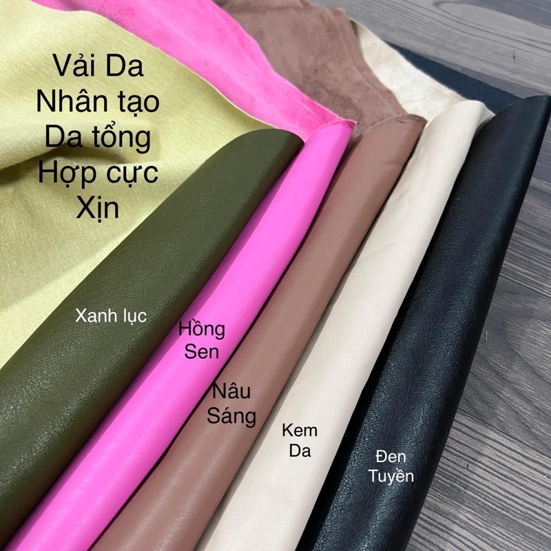 vải giả da - Da Lộn may áo , váy, bộ vest Nữ ,chân váy chuẩn