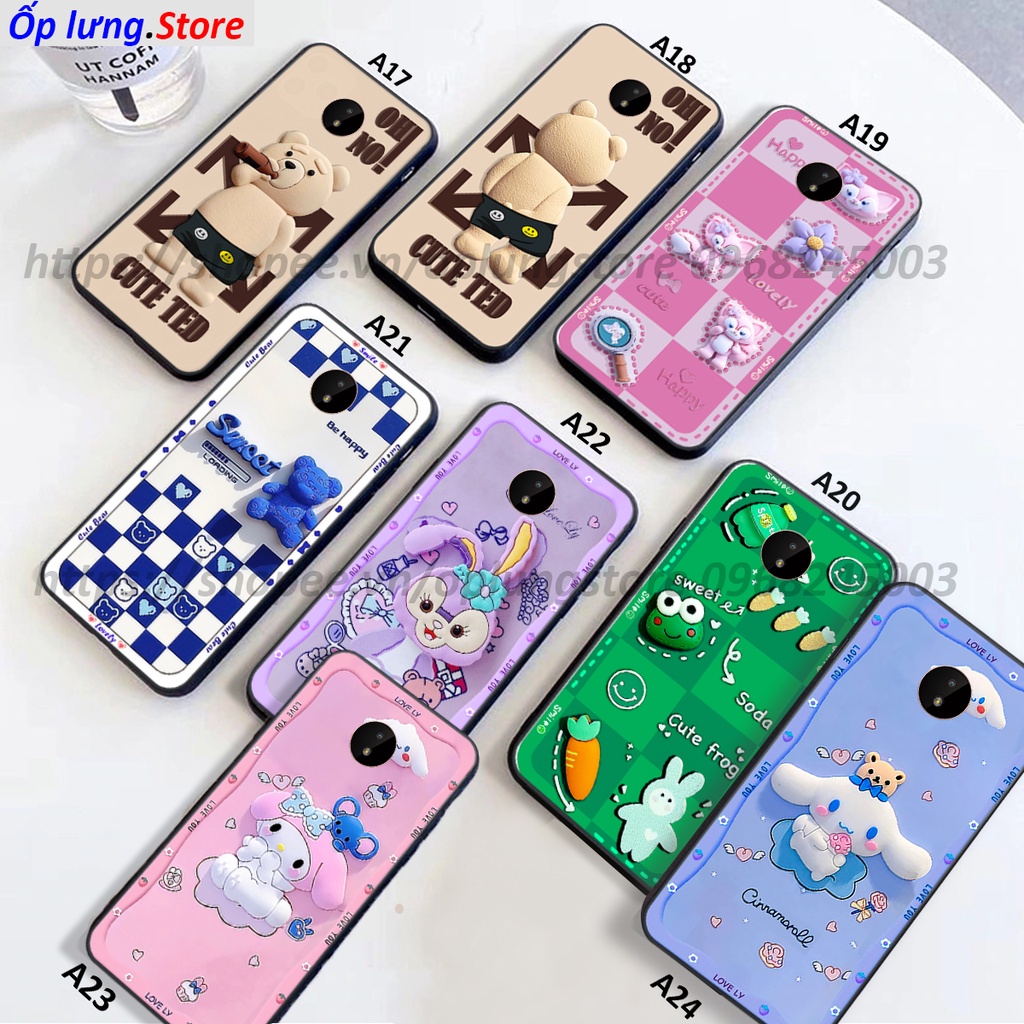 Ốp lưng Nokia C20 / C30 / Nokia 3.4 in hình 3D gấu cute cool ngầu giả nổi.