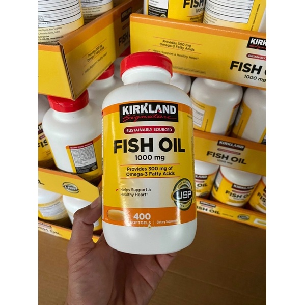 Viên Uống Fish Oil Dầu Cá Kirkland 400 Viên của Mỹ