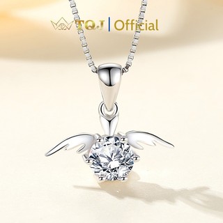 Dây chuyền bạc tqj-d378, dây chuyền bạc 925, vòng cổ nữ, vòng vổ bạc 925 thời trang, mặt dây chuyền cánh thiên thần