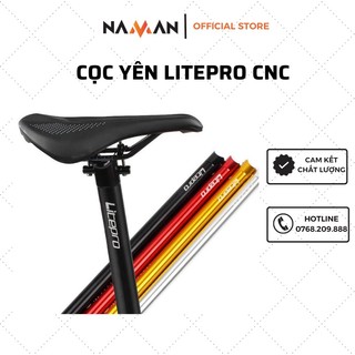 Phụ kiện xe đạp cọc yên, cốt yên litepro 31.8x600mm, 33.9x600mm