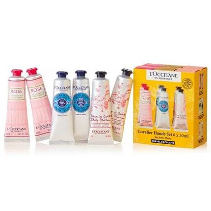 Set 6 Kem Dưỡng Da Tay L 'Occitane Chiết Xuất Bơ Hạt Mỡ * 2 Hoa Hồng * 2 30ml * 6