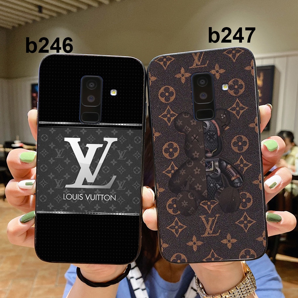 Ốp lưng điện thoại Samsung a6 2018 / ss a6 plus / ss j8 thương hiệu LV louis vuit ton in vân da