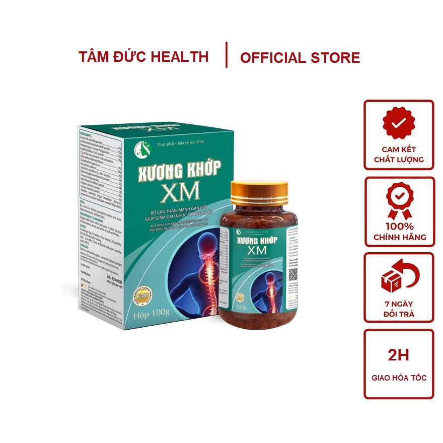Xương Khớp XM - Hỗ Trợ Giảm Đau Nhức Thoái Hóa Khớp , Mạnh Gân Cốt, Bổ Can Thận