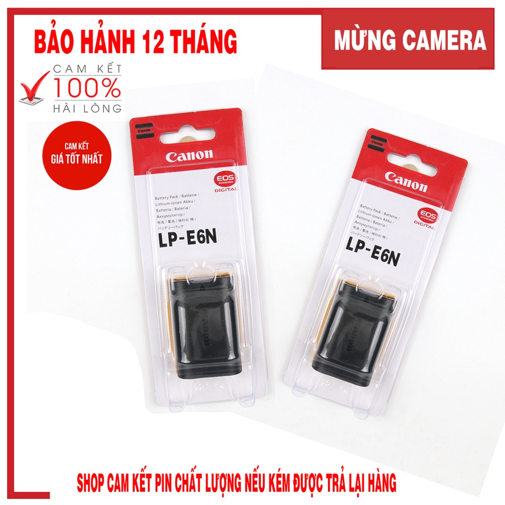 Pin Canon LP-E6N đời mới hàng chuẩn dùng cho Canon 5D4 , 6D2 , 5D3 , 5D2 , 60D ,70D , 80D , 7D , 6D , 7D2 , 5DS
