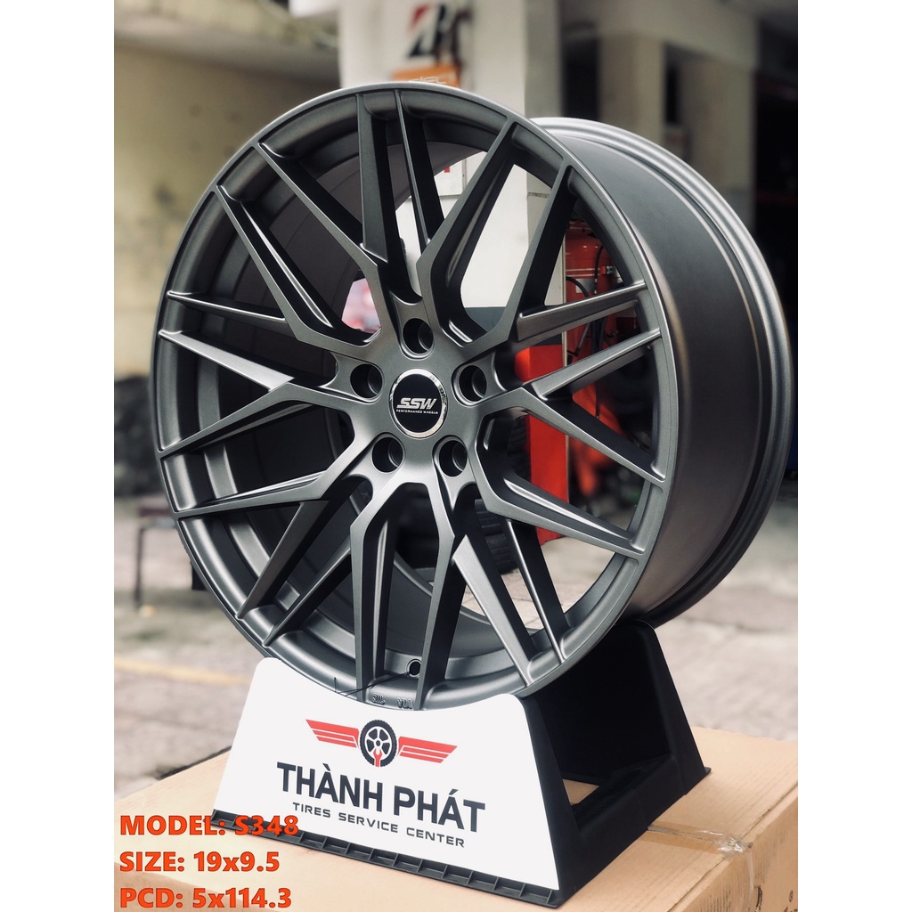 Mâm SSW Thái Lan S348 19 inch 5x114.3 dành cho các dòng xe Hyundai Santafe, Kia Sorento, Sedona, Honda CRV, Kia Carnival