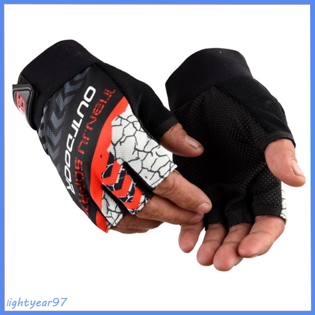 1 Đôi Găng Tay Nửa Ngón Chống Trượt Bằng Nylon Để Tập Yoga / Đạp Xe / Leo Núi / Câu