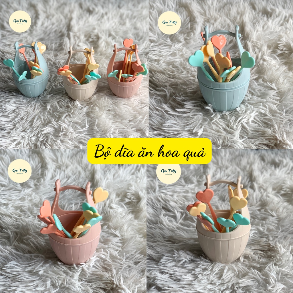 Bộ dĩa ăn hoa quả nhựa Việt Nhật 3399