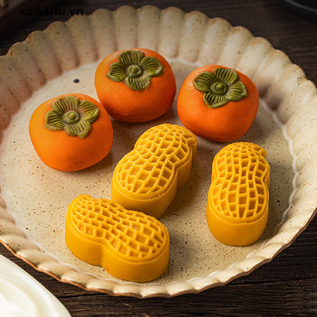Khuôn Nhựa Nhấn Làm Bánh Trung Thu / Socola Hình Hạt Đậu Phộng