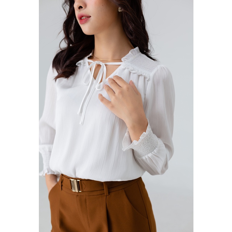 ÁO KIỂU PHỐI NƠ BÈO 5705