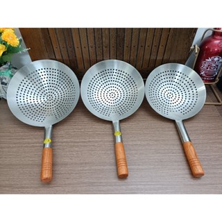 Vợt Vớt Xương, Rau Củ INOX Cán Gỗ Loại DÀY