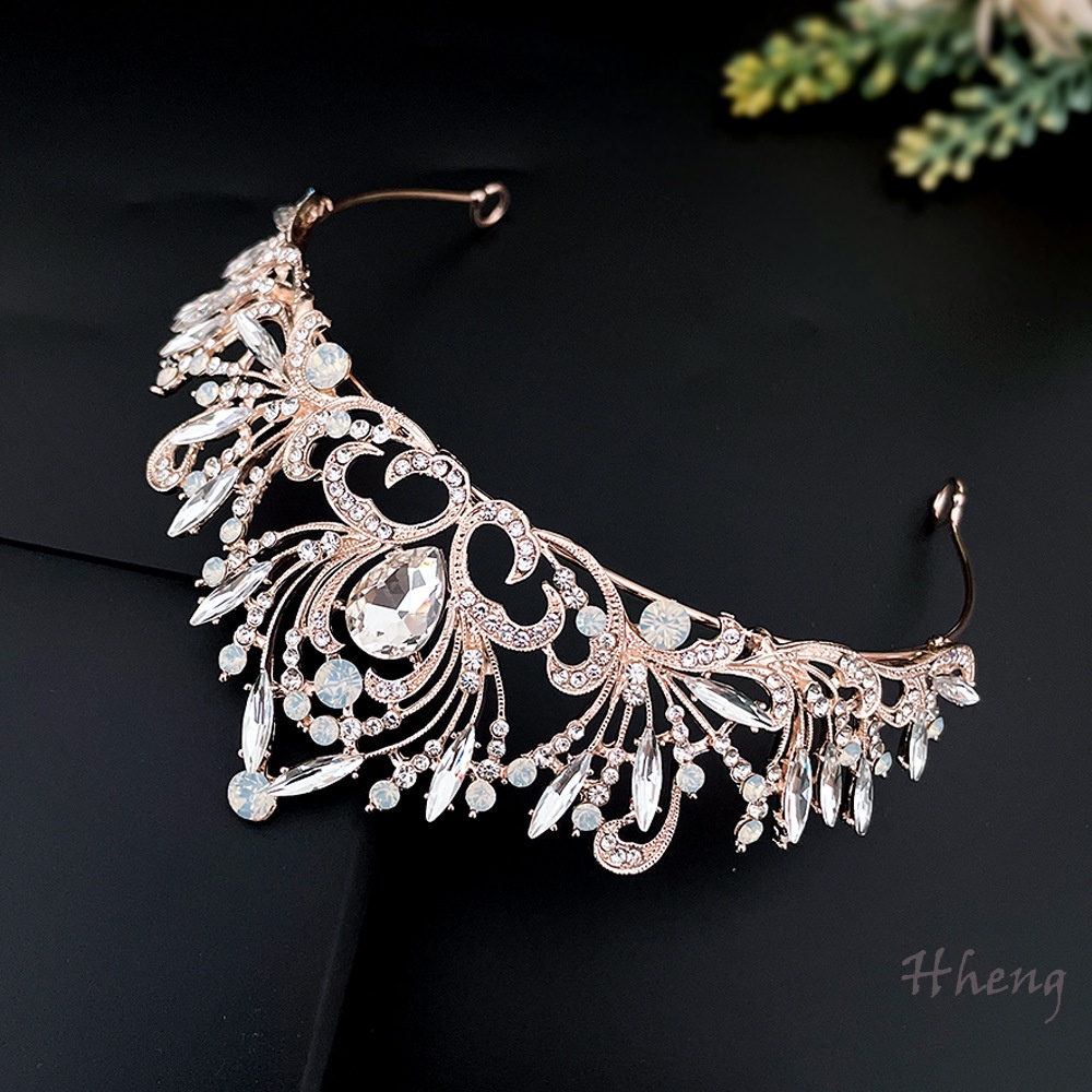 YADORNOS Vương Miện Hợp Kim Đính Đá Lấp Lánh Sang Trọng Cho Cô Dâu