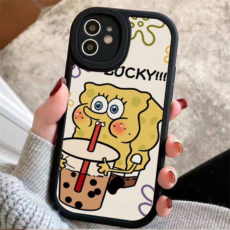 ️ Ốp lưng Hoạt hình Đơn giản Trọn gói Bao đựng Điện thoại SpongeBob SquarePants Bảo vệ chống bám vân tay chống rơi OPPO A16 A33 A53 A11X A9 2020 A11 A5s A15 A72 A76 A96 F9 F9pro F11