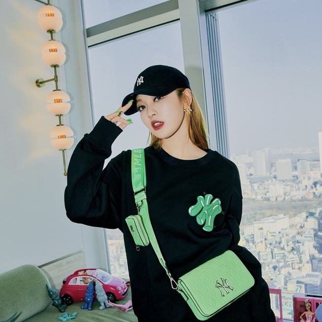 Mũ MLB hàng hiệu Hàn Quốc_Logo NY nhỏ black