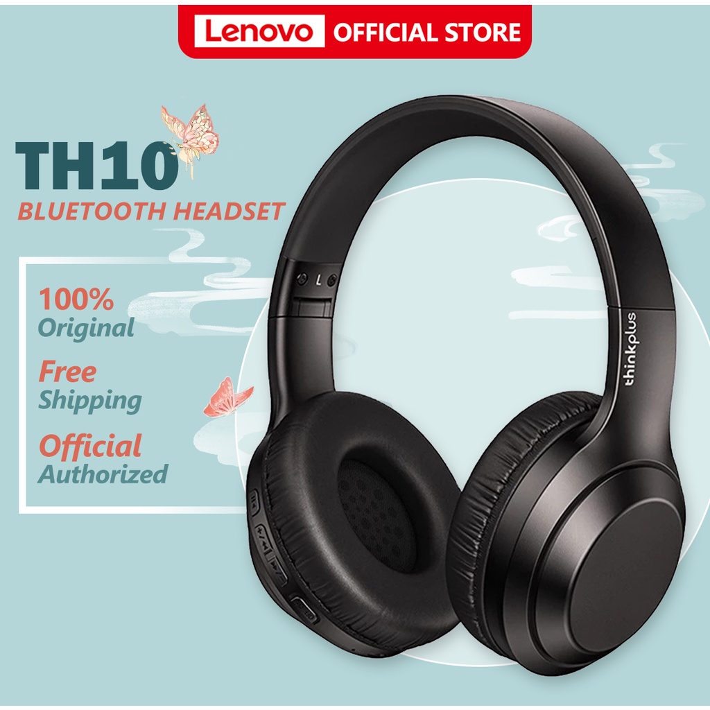 Tai Nghe Bluetooth Lenovo TH10 âm thanh nổi giảm ồn thoải mái chống nước có mic Headphones With HD Music Sports