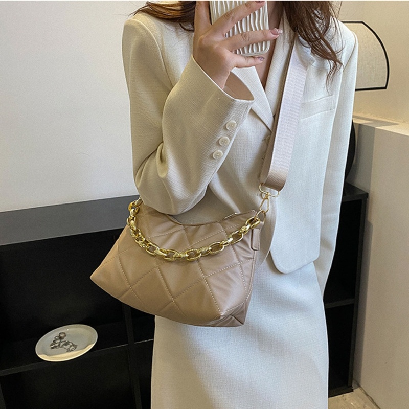 Túi Đeo Vai Cỡ Lớn Họa Tiết Kẻ Sọc Thời Trang Có Thể Tái Sử Dụng Cho Nữ