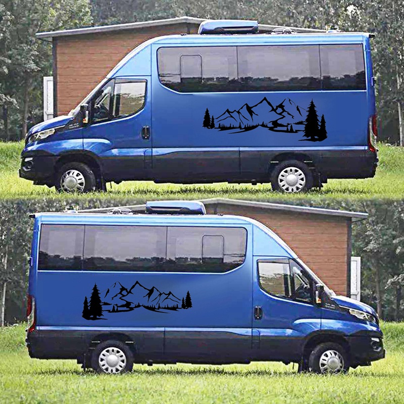 Miếng Dán Trang Trí Thân Xe Hình Ngọn Núi Độc Đáo DIY