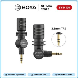 BOYA BY-M100 - Hàng Chính Hãng - Mic thu âm cổng 3.5mm TRS | Dành cho Máy ảnh