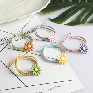 Dây buộc tóc hoa cúc nhí Hàn Quốc Sợi thun đôi co giãn cực bền Cột tóc cực xinh