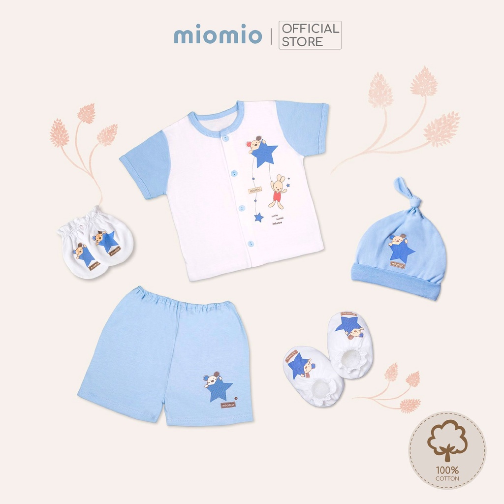 Set 5 Món Đồ Cộc Sơ Sinh MIOMIO - Thiết Kế Mùa Hè | Thoáng Mát Dễ Chịu Cho Bé Trai, Bé Gái (Từ 0-24 tháng)