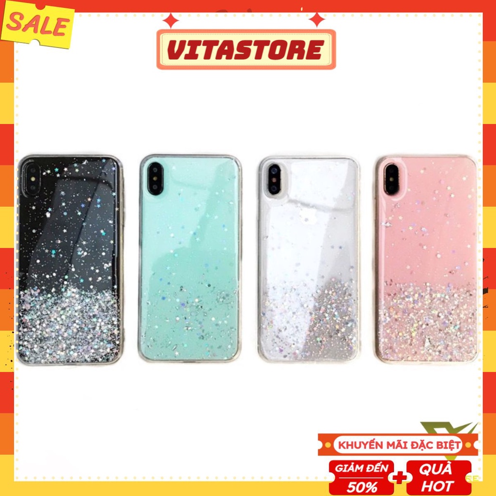 Ốp lưng iphone ♥️ FREESHIP ♥️ Ốp lưng kim tuyến Silicon mềm bảo vệ camera cho các dòng Iphone