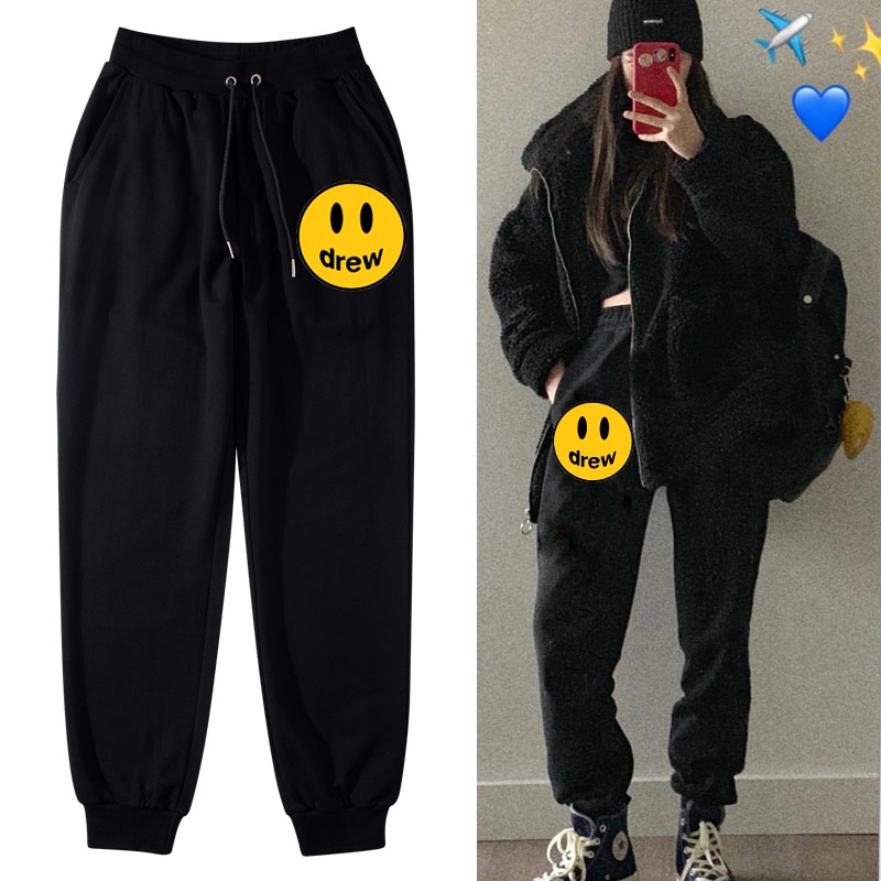 Quần Thể Thao In Hình Mặt Cười Phong Cách Tik Tok Influencer drew Thời Trang Thường Ngày Cho Cặp Đôi