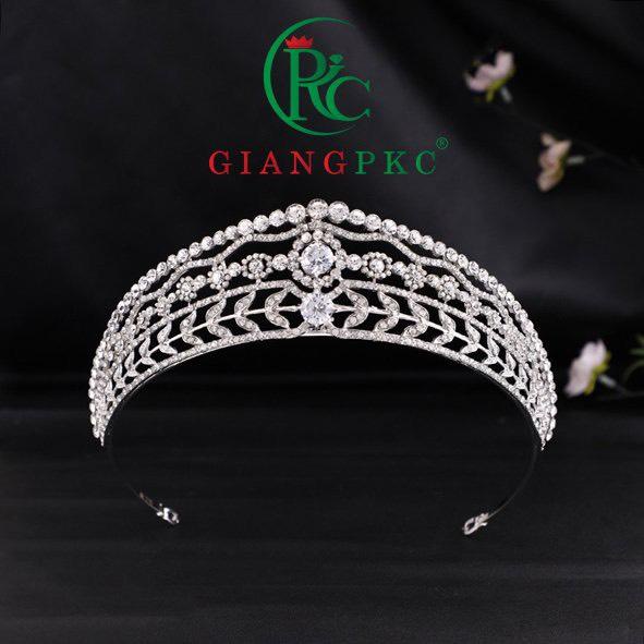 Vương miện cô dâu dáng tròn cổ điển sang trọng mới t10/2022 Giangpkc  Phụ kiện cưới Giang