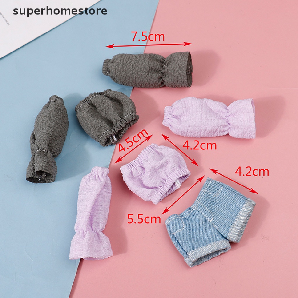 1 Đầm Ngắn denim Tay Phồng Thời Trang Cho Búp Bê 29CM