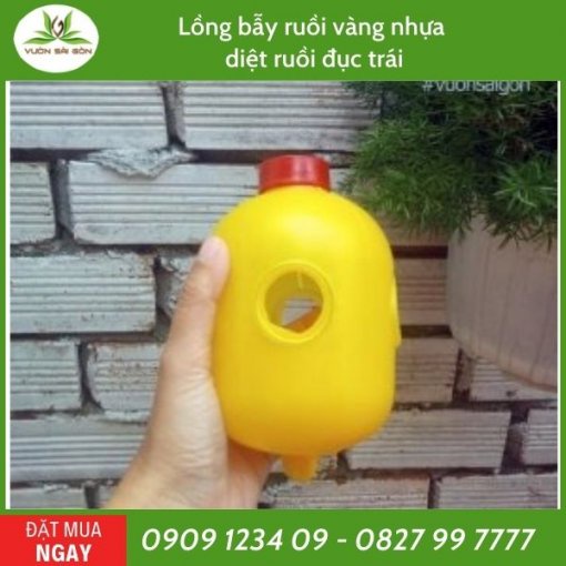 (Combo 3) Lồng bẫy ruồi vàng diệt ruồi đục trái hiệu quả (Vườn Sài Gòn - Vuon Sai Gon)