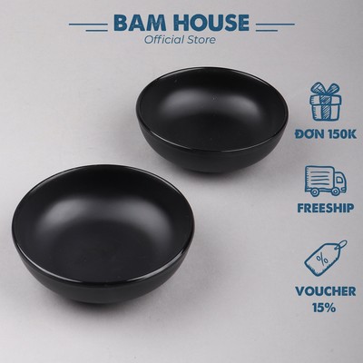 Chén nước chấm nhựa melamine đen nhám Bam House đường kính 7cm cao cấp CNC01