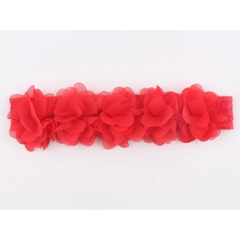 Băng Đô Cài Tóc Công Chúa Phối Ren Hoa Dễ Thương Cho Bé Gái