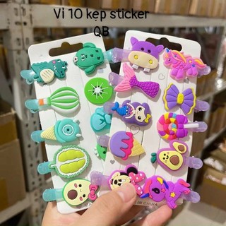 Kẹp tóc hoạ tiết cute cho bé gái