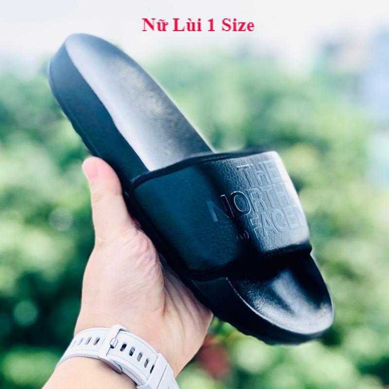 Dép unisex ❤️FREESHIP + Hộp❤️ dép the north face quai ngang thể thao nam nữ in chữ nổi, để ip siêu bền, chống trơn, Đen