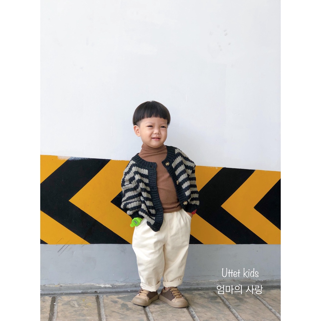 ÁO KHOÁC LEN CARDIGAN DÀNH CHO BÉ GÁI VÀ BÉ TRAI PHONG CÁCH HÀN QUỐC FORM CHUẨN