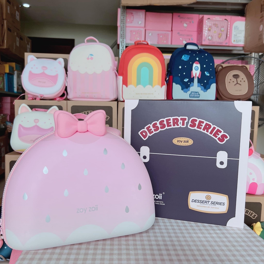 Balo Zoyzoii chính hãng cho bé mầm non hình thú mẫu mới 2022 chồng gù đi học đi chơi du lịch 1-6 tuổi cao cấp