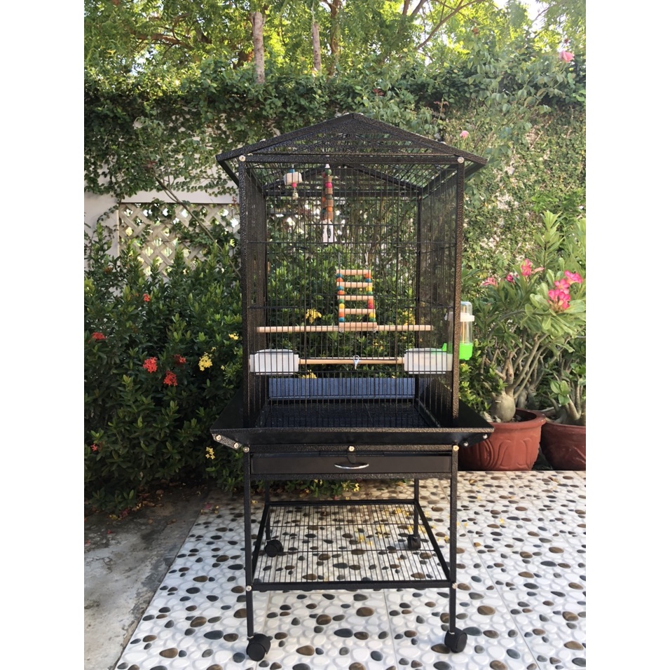 Chuồng Lồng  vẹt ngôi nhà mã số 004 dùng cho Vẹt size trung và nhỏ như :   xích, sun, lovebird, nhồng,...